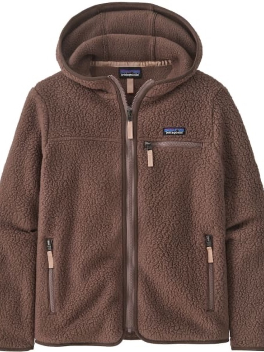 Patagonia Brown Sherpa Hooded Fleece Jacket